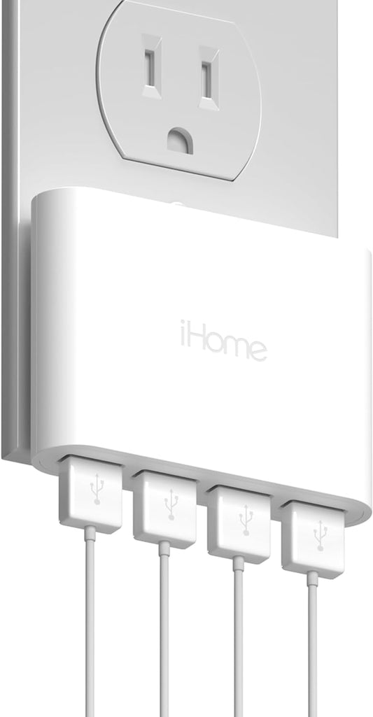 iHome Slim USB Wall Charger (4 ports)
